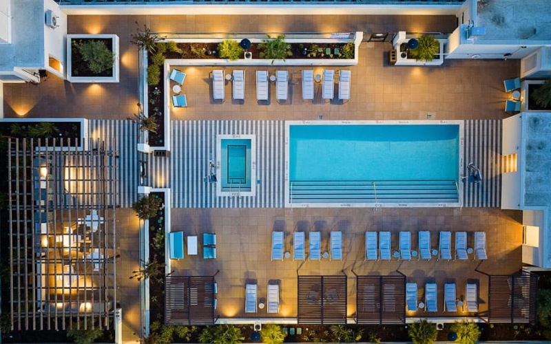 Community Exclusive Amenities aerial of pool