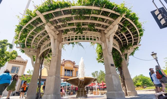 Find your perfect fit at Legacy at Livermore a fountain with people around it